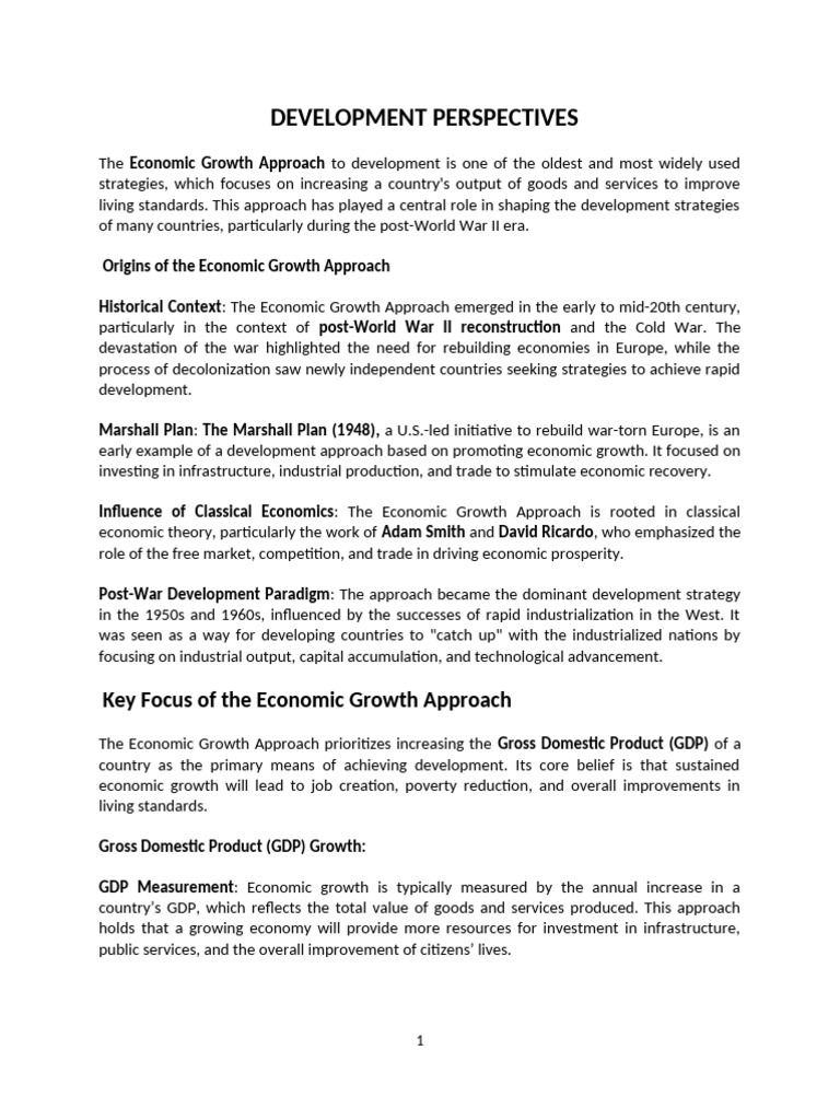 Economic Growth Perspectives | PDF | Economic Growth | Economies