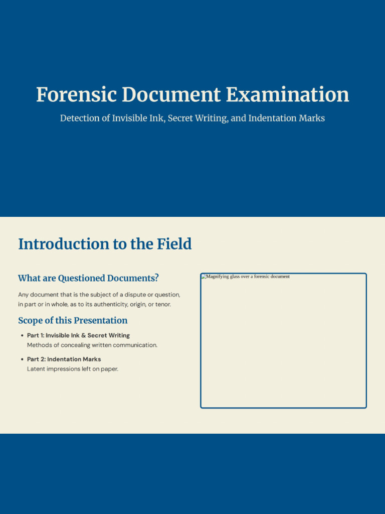 Forensic Document Examination | PDF