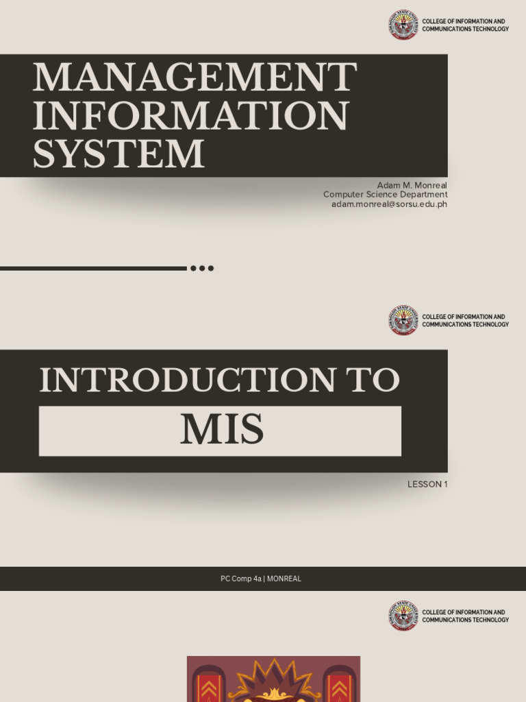 01 - Introduction To Mis | PDF | Databases | Management Information System