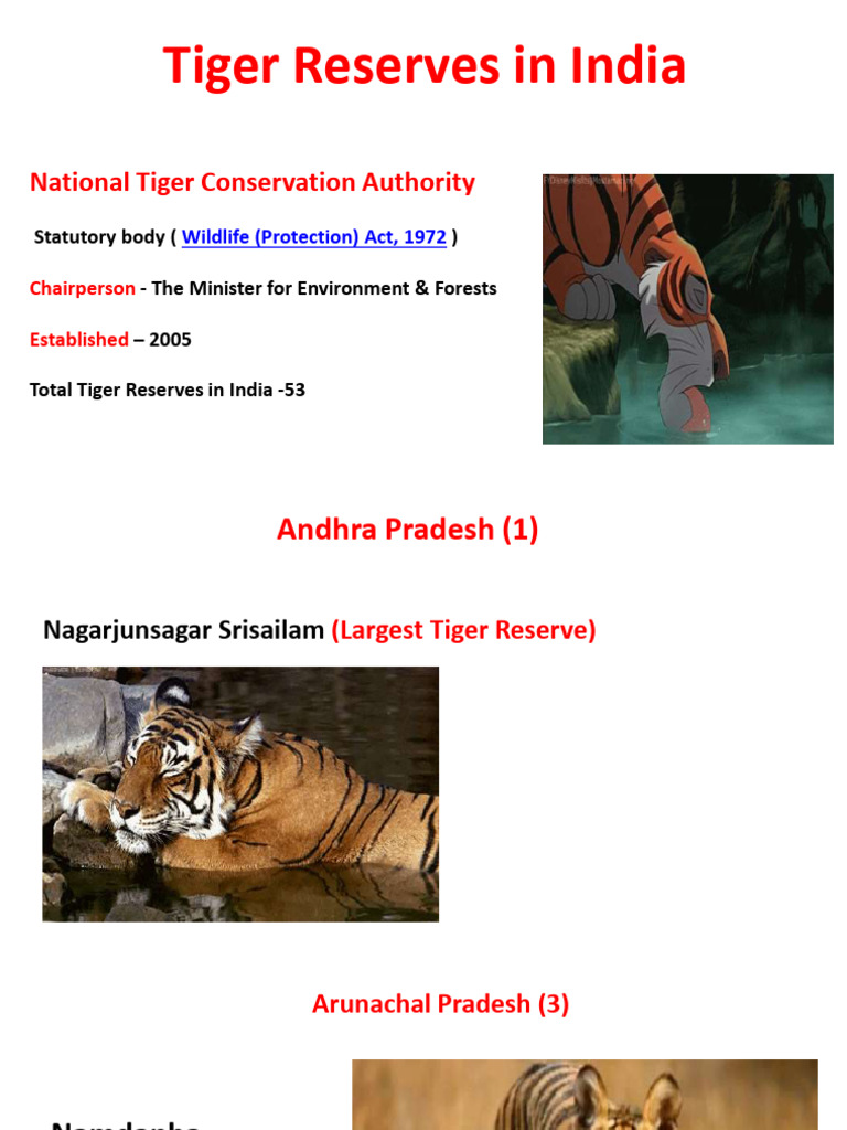 Tiger Reserve in India | PDF
