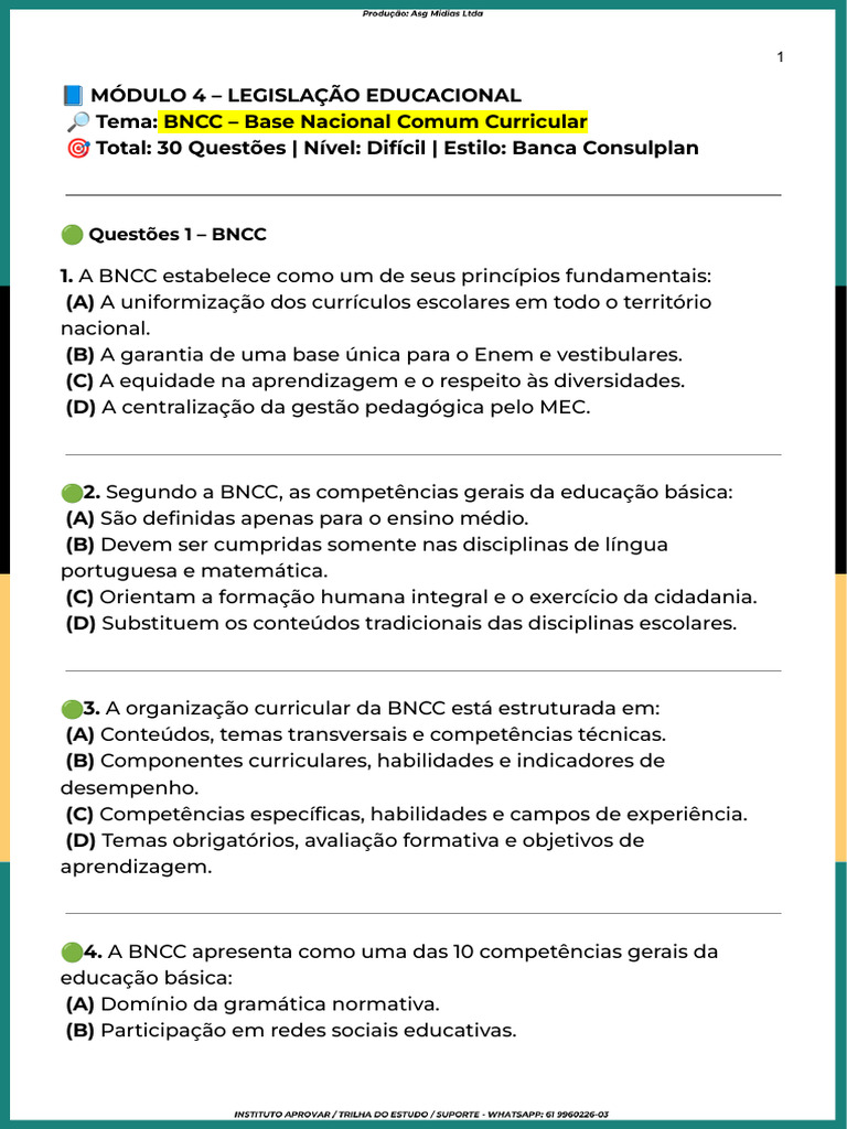 BNCC - Base Nacional Comum Curricular 04 | PDF | Pedagogia | Aprendizado