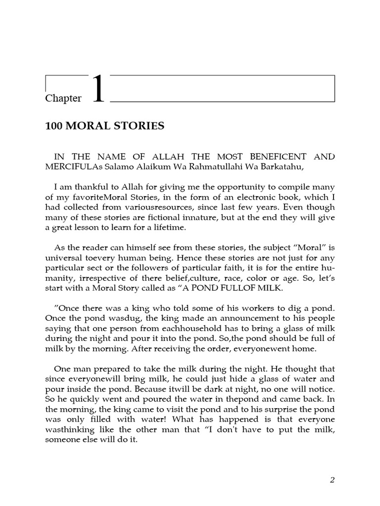 100 Moral Stories-2 | PDF