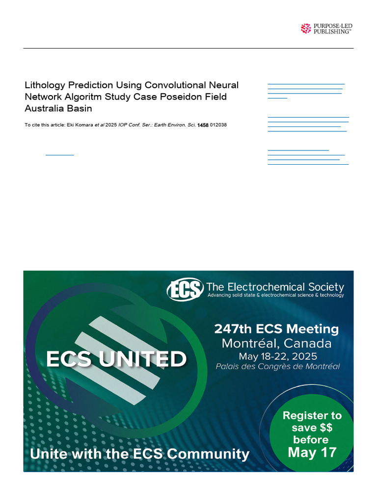 Lithology Prediction Using Convolutional Neural Ne | PDF | Accuracy And ...