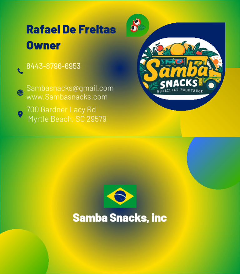 Samba Snacks Business Card | PDF