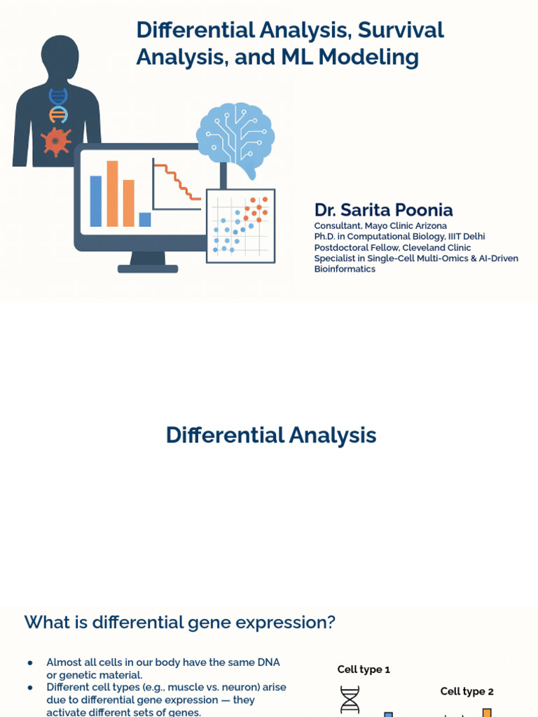 Week 3 Differential Analysis Survival Analysis ML Modeling | PDF ...