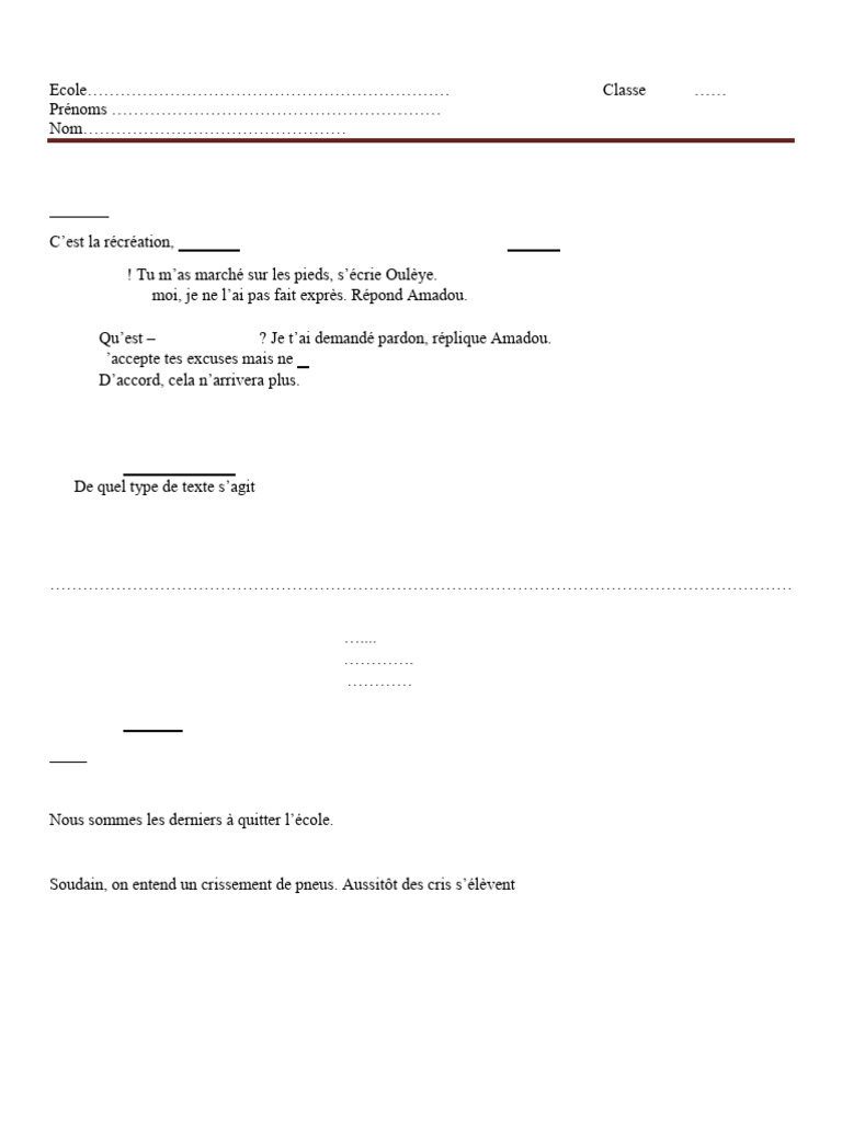 Evaluation Du 2e Trimestre Ce2 2024 2025 Validé Ief KM | PDF | Phrase