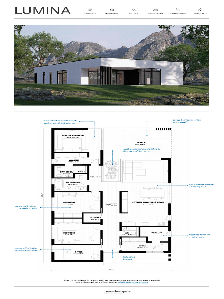 Plan Shume I Mire, Lumina - Plan - Preview - Nordichomeplans | PDF