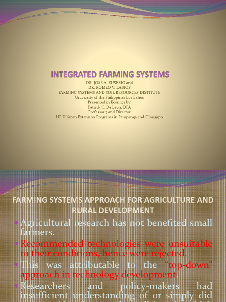 Integrated Farming Systems | PDF | Agriculture | Crop Rotation