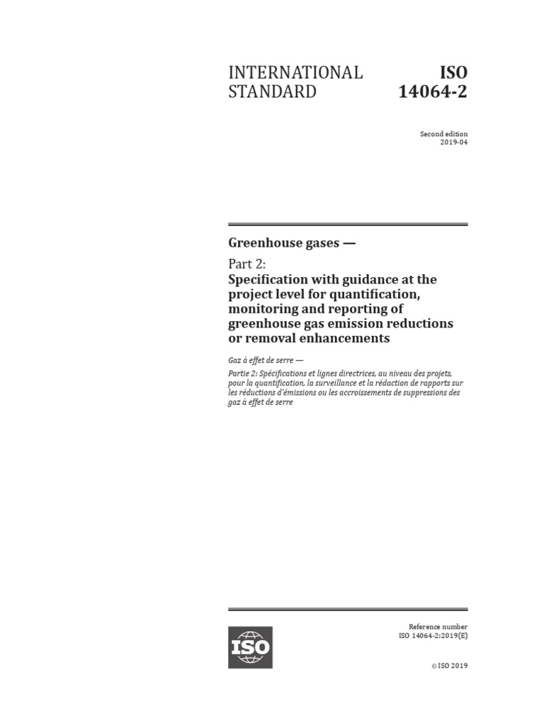 International Standard: Greenhouse Gases | PDF | Greenhouse Gas ...