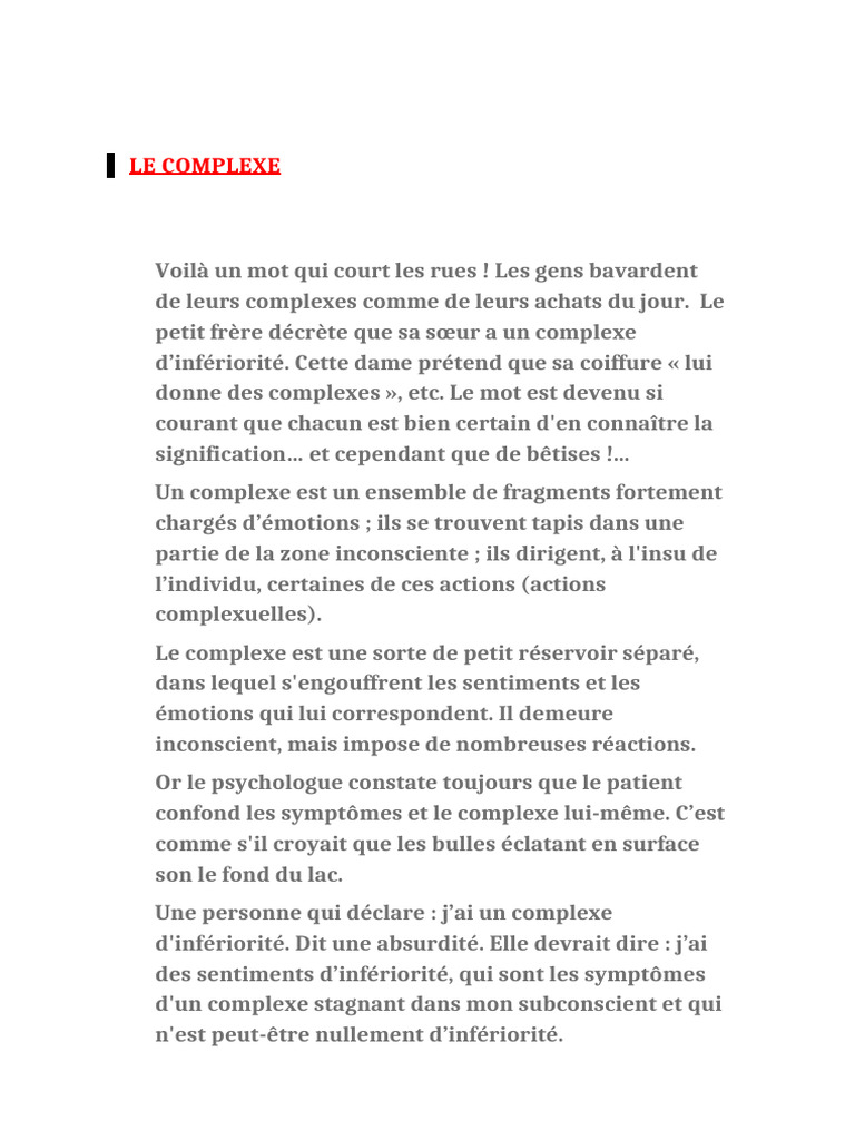 Les Complexes | PDF