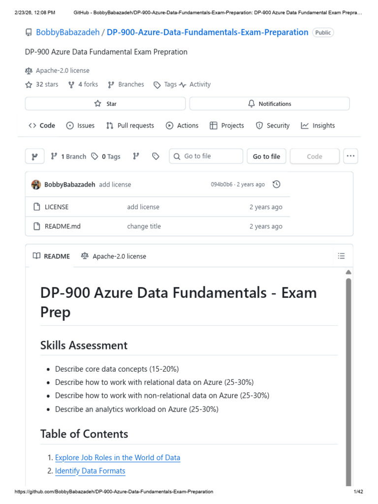 GitHub - DP-900 Azure Data Fundamental Exam Prepration | PDF ...