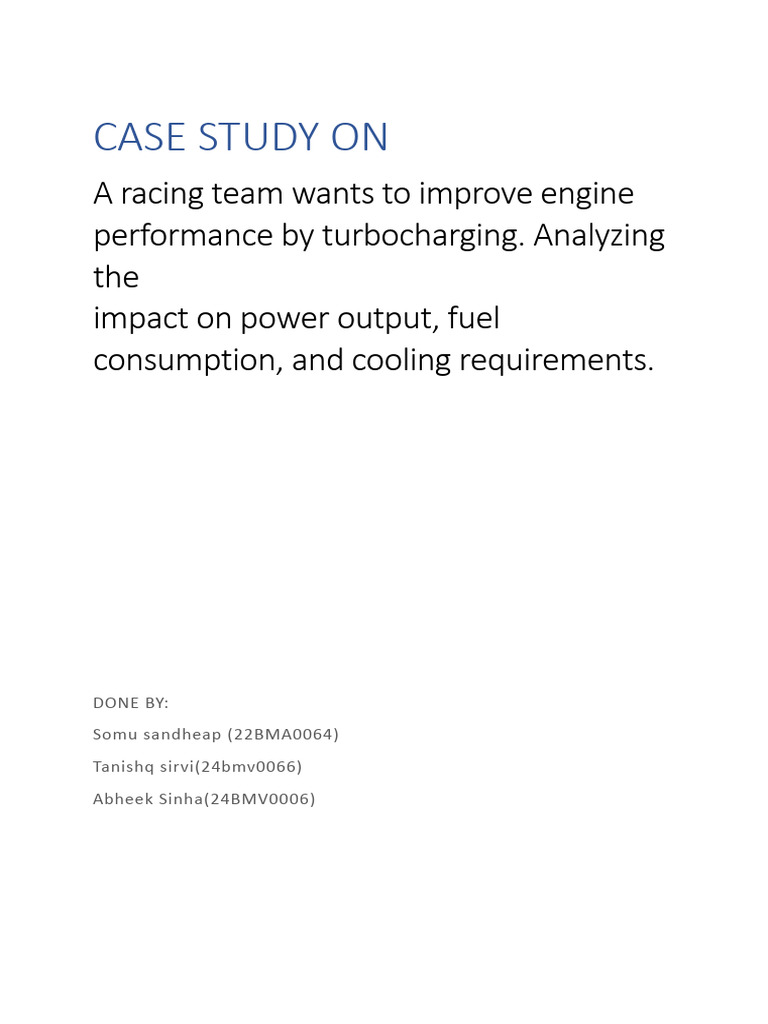 Case Study On | PDF