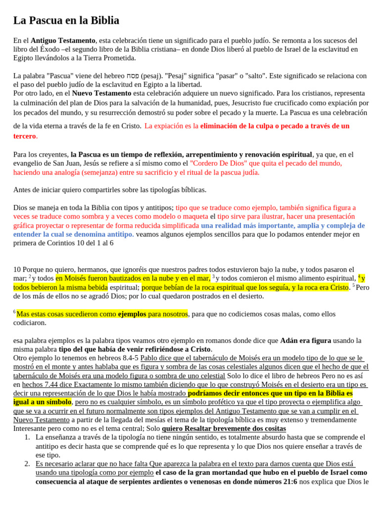 La Pascua en La Biblia | PDF | Jesús | Pascua de Resurrección