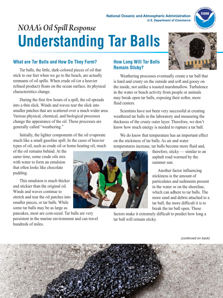 Tar Balls NOAA 2010 | PDF | Petroleum | Oil Spill