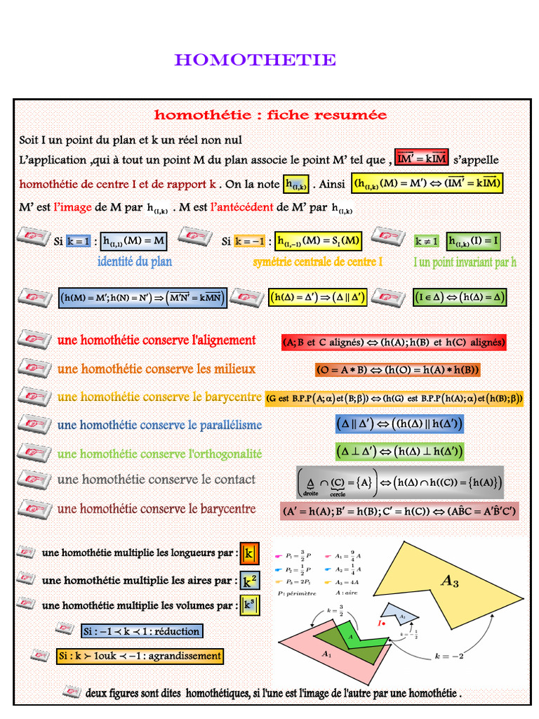 Résumé Homothétie | PDF