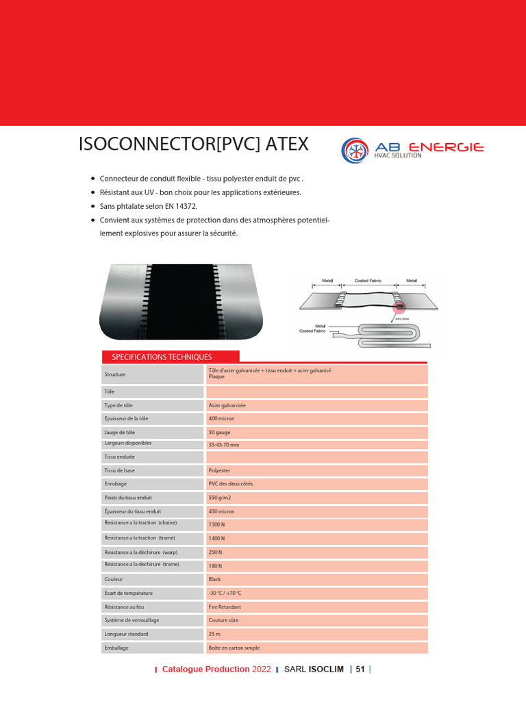 Manchette Souple IsoconnectorPVC Atex 1 | PDF