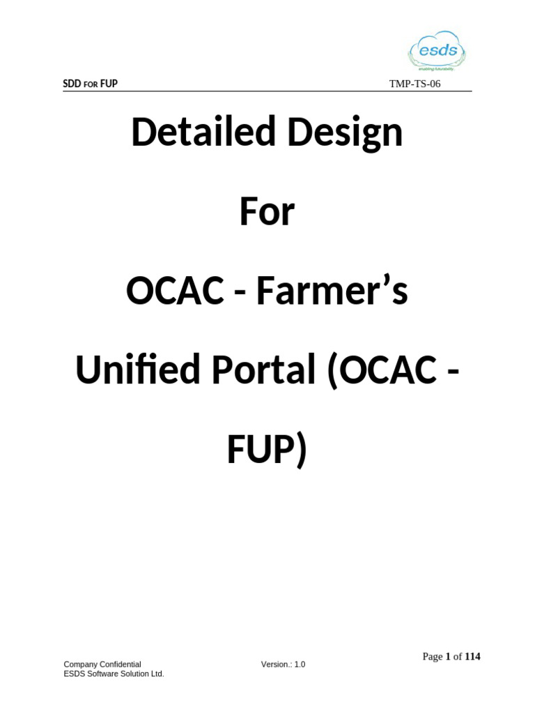 Ocac SDD V1.0 | PDF | Mobile App | Databases