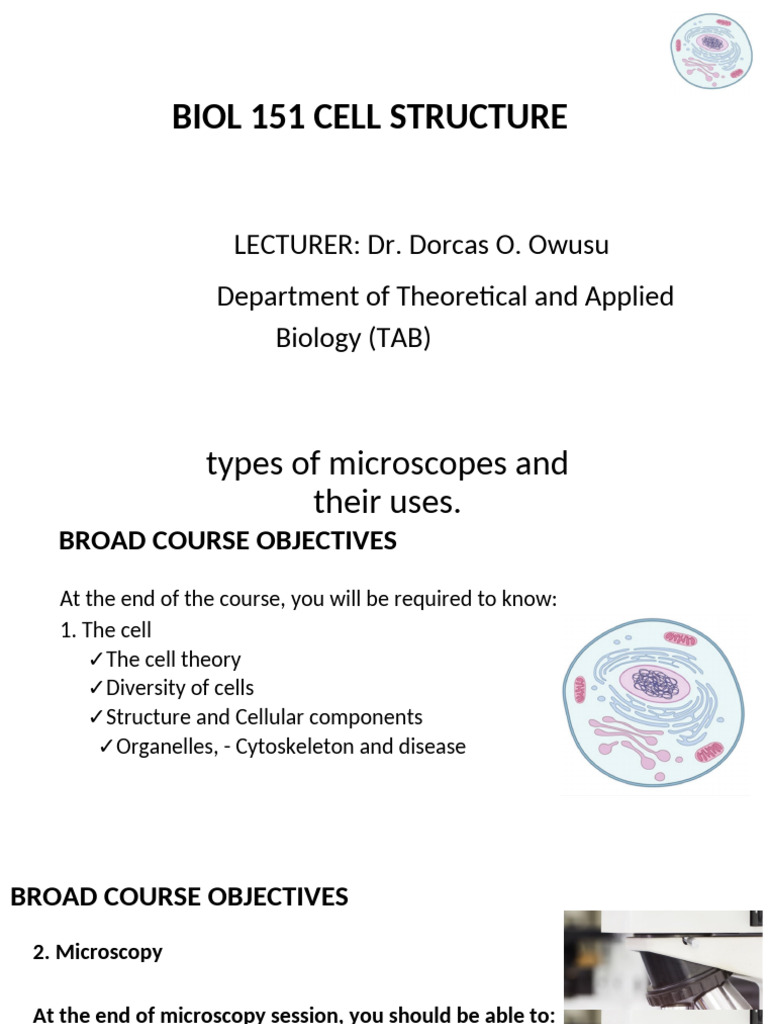 Biol 151 Micros | PDF | Fluorescence Microscope | Angular Resolution
