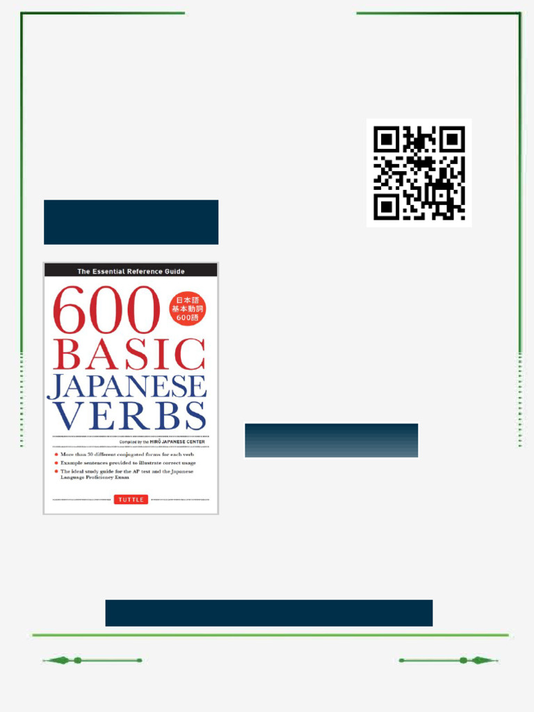 Ebookname - Com/?p 82873: 600 Basic Japanese Verbs 1st Edition Hiro ...