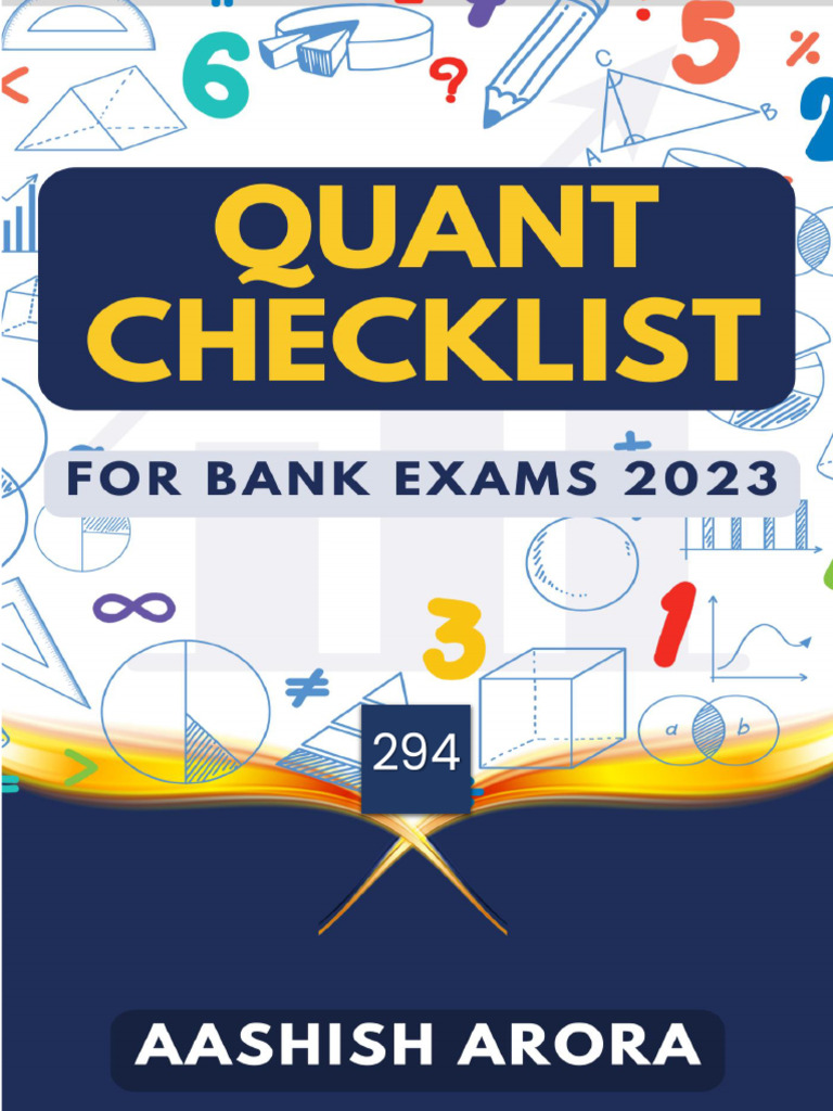 Quant Checklist 294 by Aashish Arora for Bank Exams 2023 | PDF ...