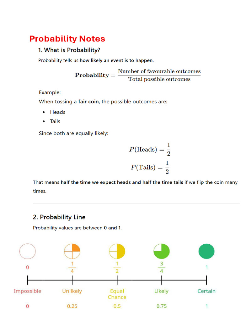Probability Note1 | PDF