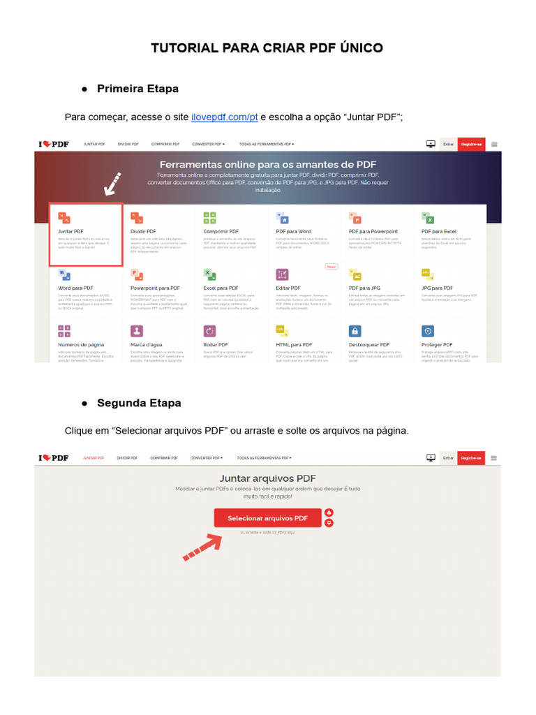 Tutorial para Criar PDF Unico | PDF