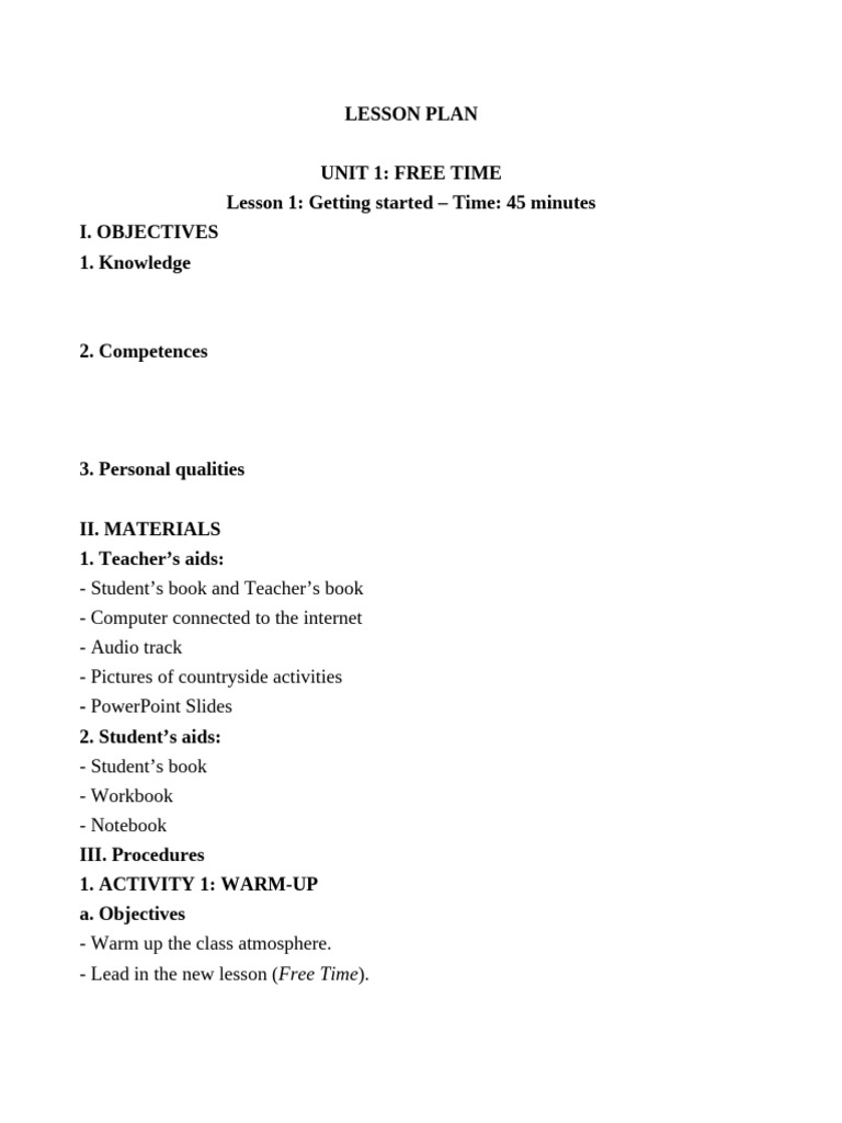 Lesson Plan Class 8 | PDF | Human Communication | Learning