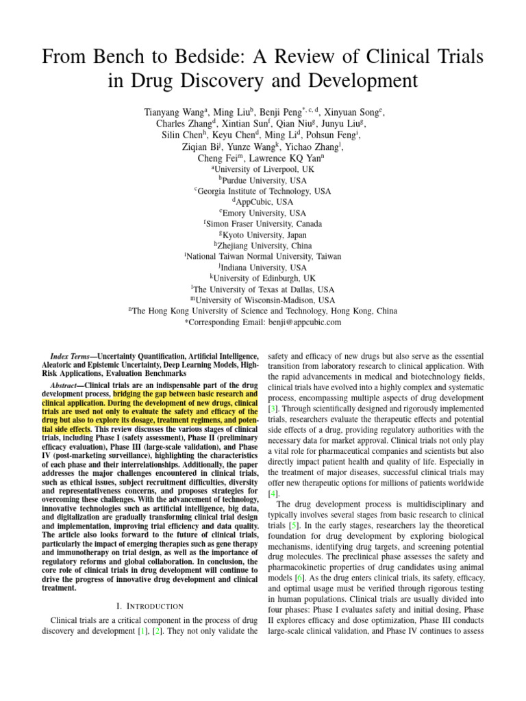 From Bench To Bedside | PDF | Phases Of Clinical Research | Clinical Trial