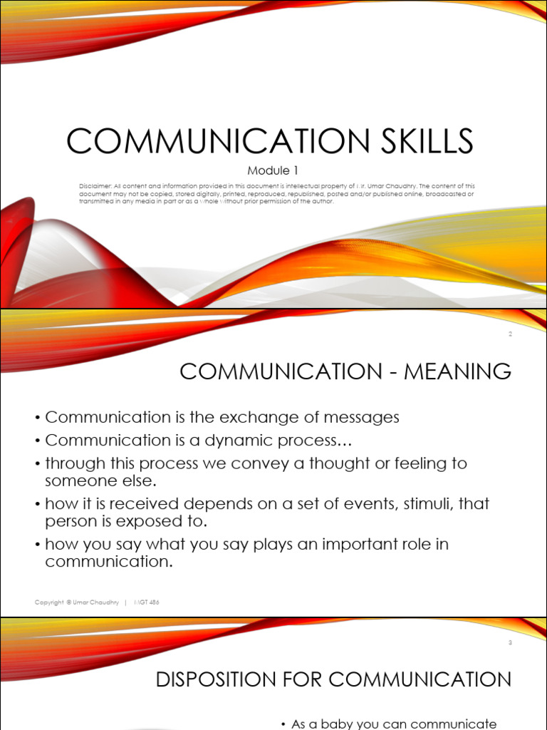 Vdocument.in Communication Skills Module 1 | PDF | Communication ...