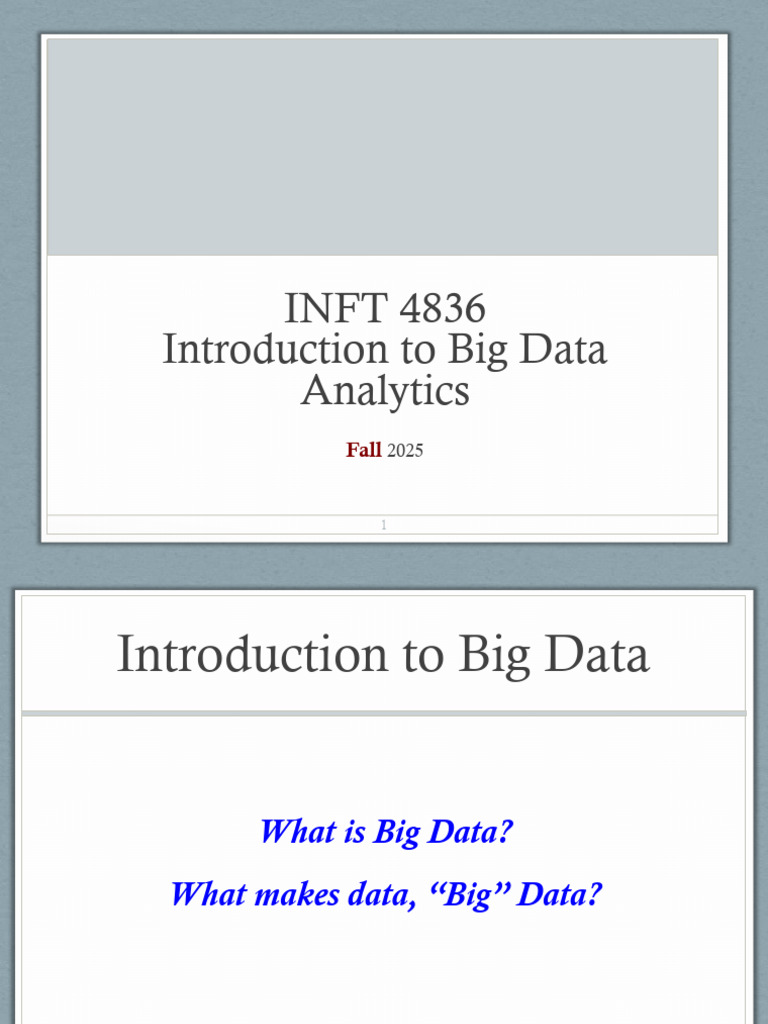 01 Intro to Big Data Analytics | PDF | Big Data | Apache Hadoop
