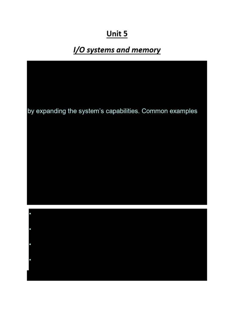 Ca Unit 5 | PDF | Peripheral | Computer Data Storage