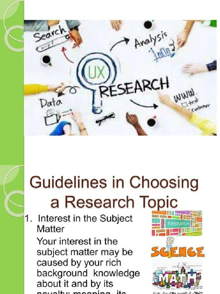 Guidlines For Research Topic | PDF