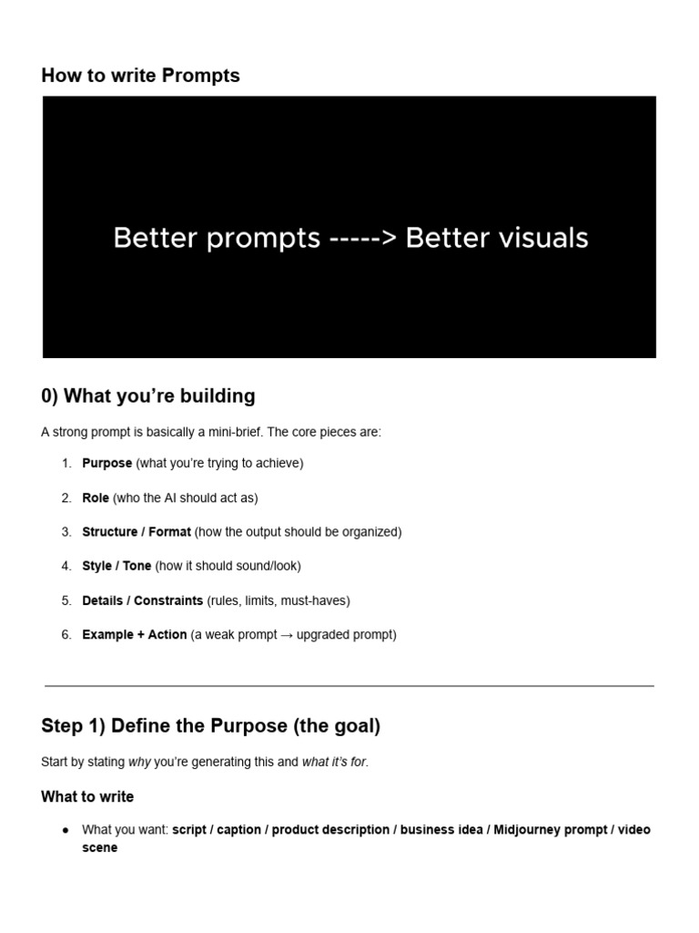How to Write Prompts | PDF