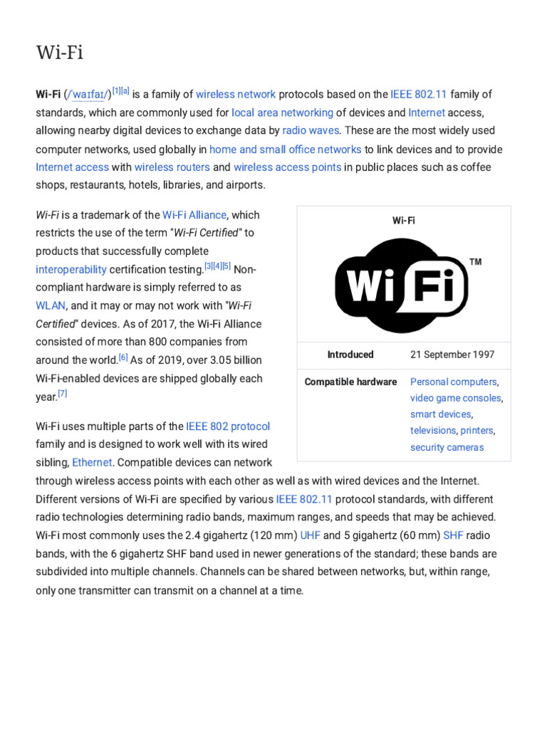 Wi Fi | PDF | Wi Fi | Ieee 802.11