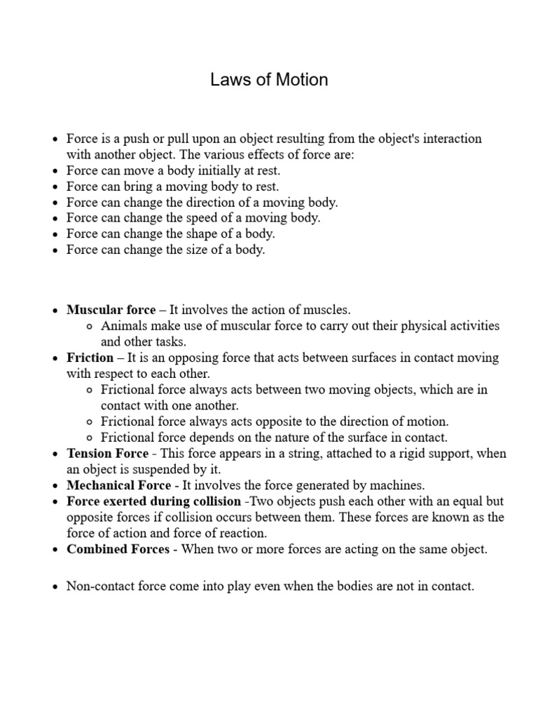 Physics - 2 (For Practice) | PDF | Force | Newton's Laws Of Motion