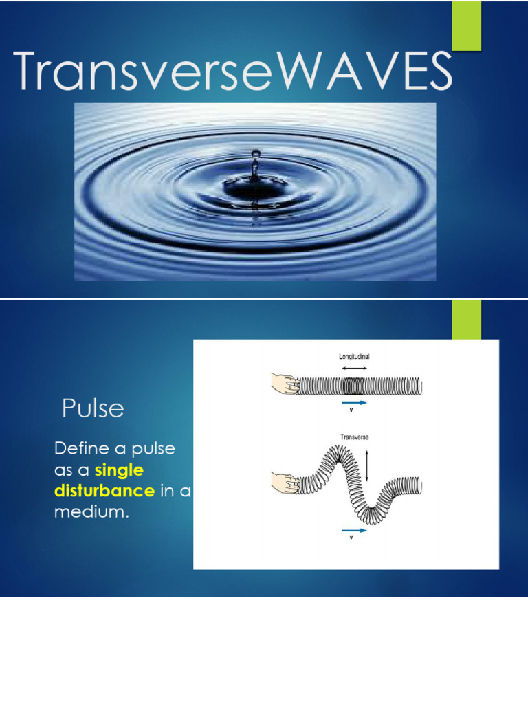 1. Transverse Waves Notes 2 | PDF