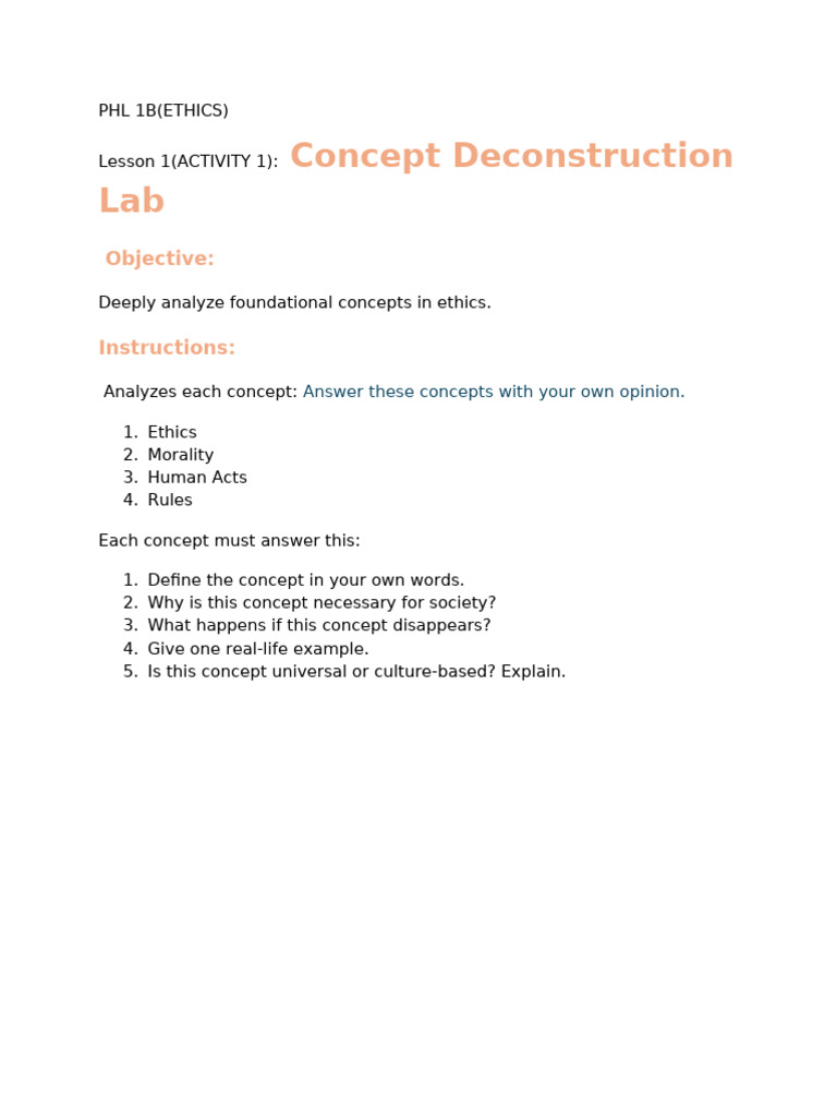 PHL 1b Activity 1 | PDF