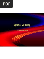 Sports Writing