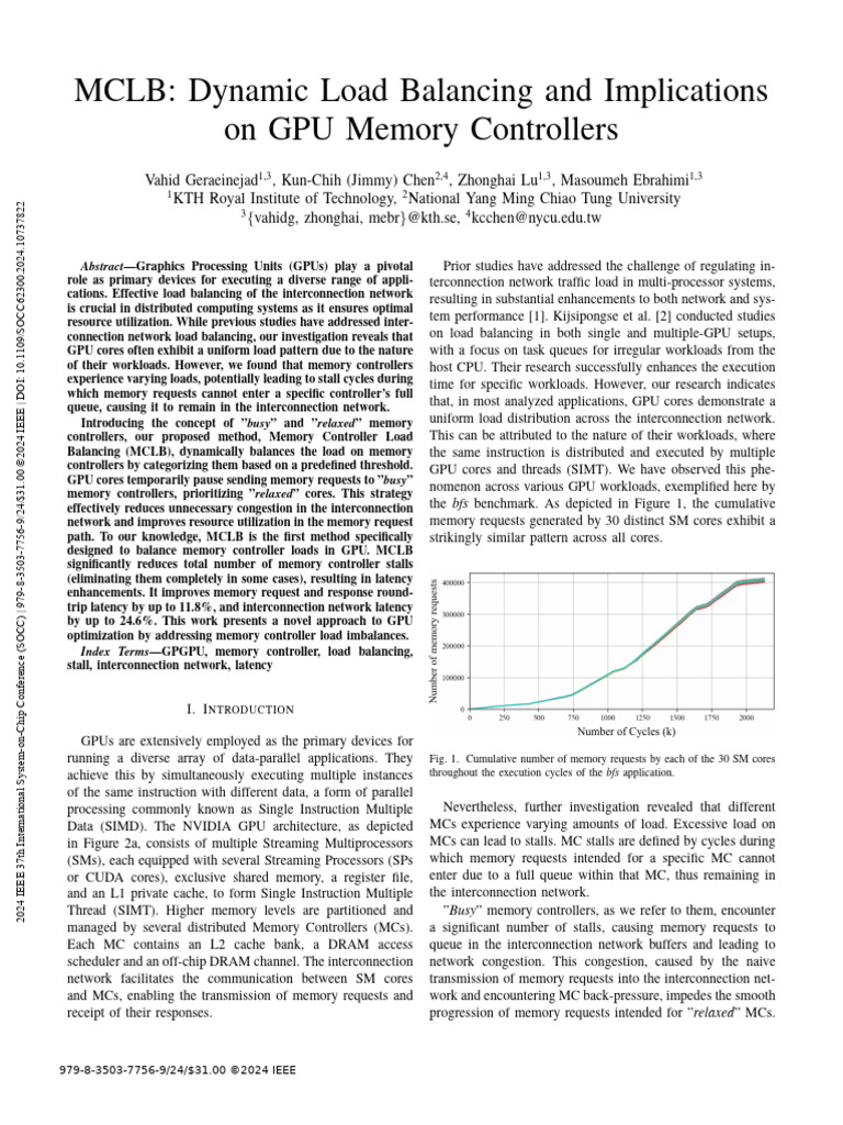 MCLB Dynamic Load Balancing and Implications On GPU Memory Controllers ...