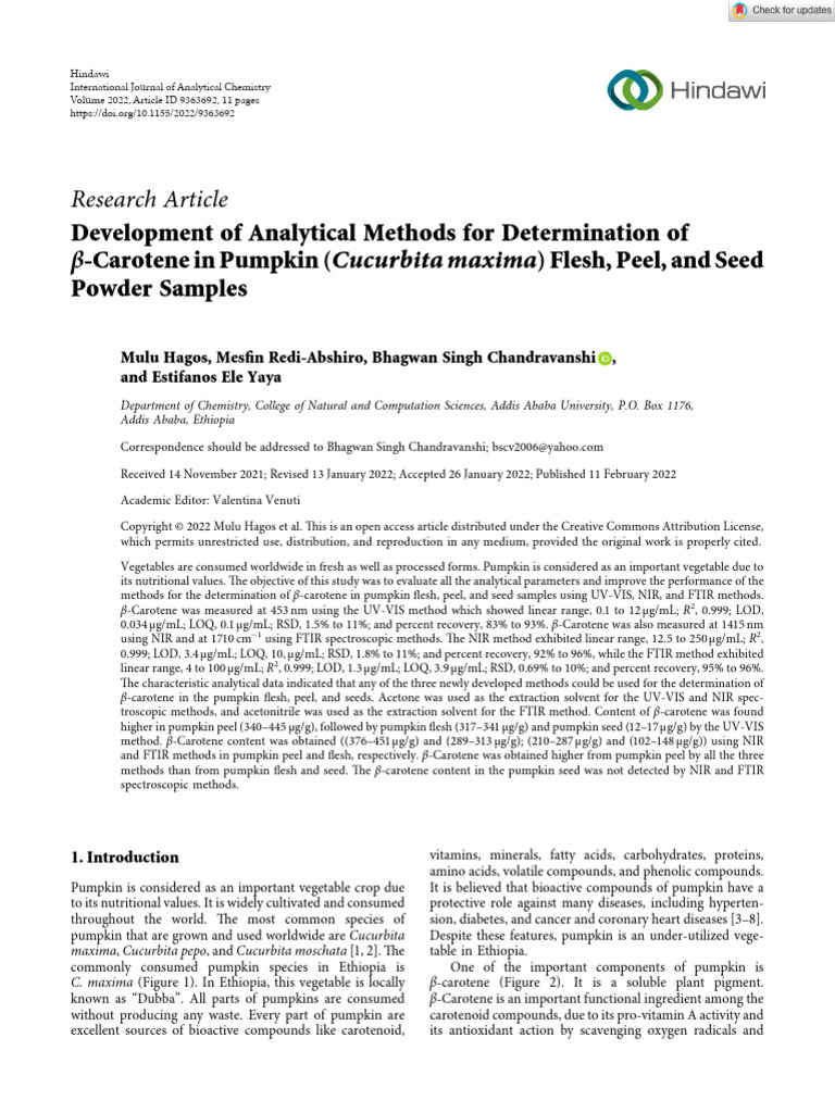 International Journal of Analytical Chemistry - 2022 - Hagos ...