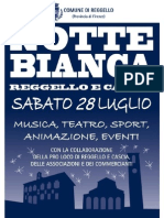 Locandina Notte Bianca 2012 a Reggello