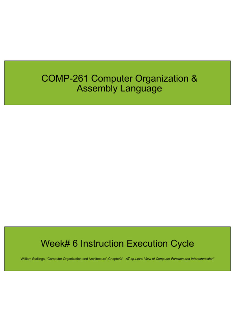 Lecture 11 - Instruction Execution Cycle | PDF