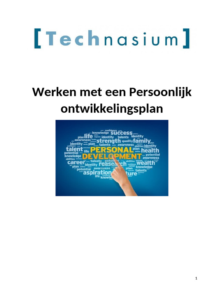 Werken Met Een Persoonlijk Ontwikkelingsplan RdeV | PDF