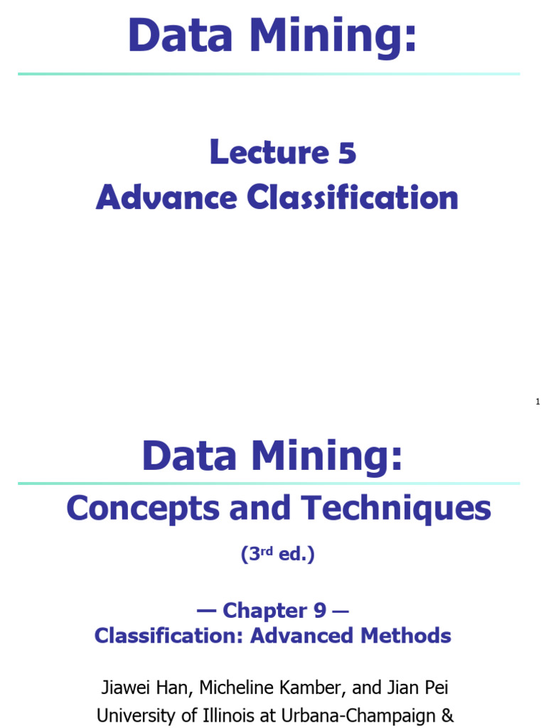 Lecture 5. Advance Classification | PDF | Support Vector Machine ...