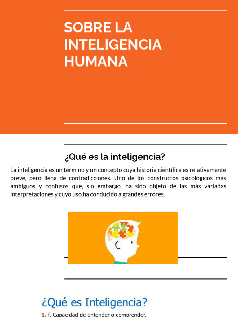Sobre La Inteligencia Humana | PDF | Inteligencia | Cociente de ...