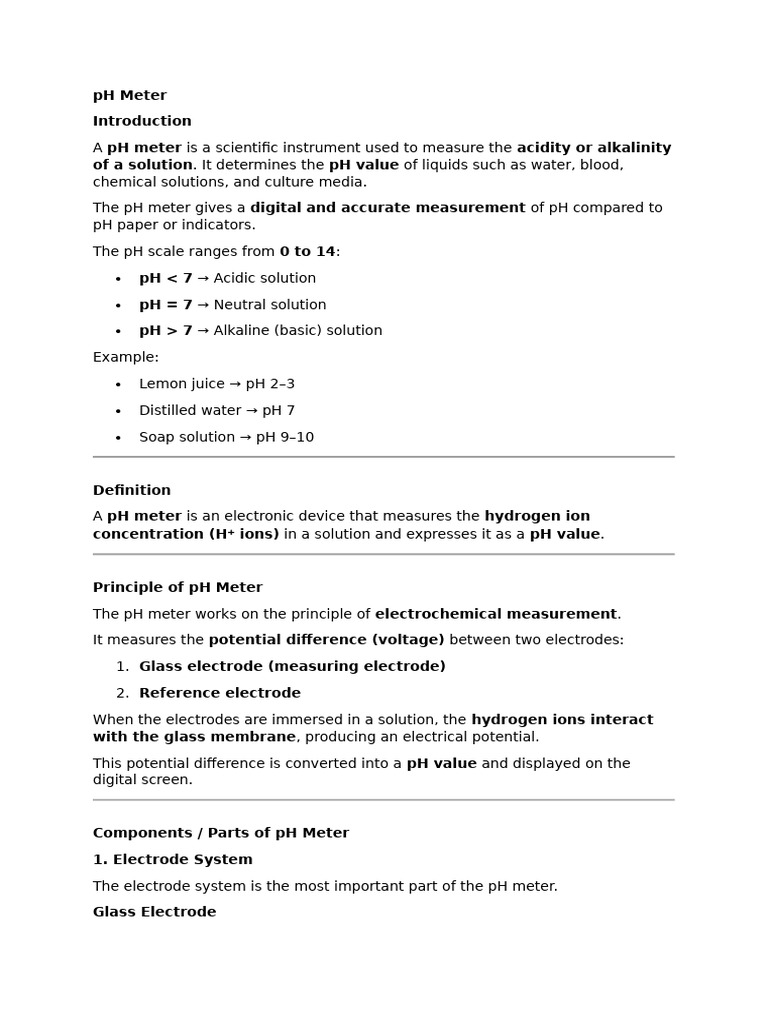 PH Meter | PDF
