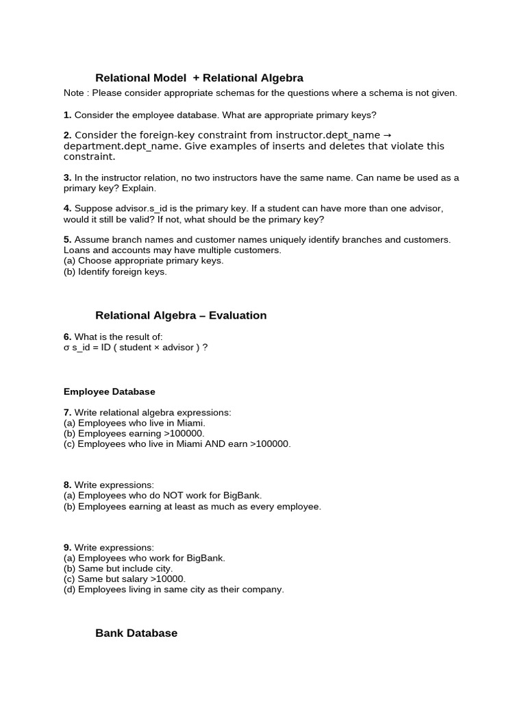 Relational Algebra | PDF
