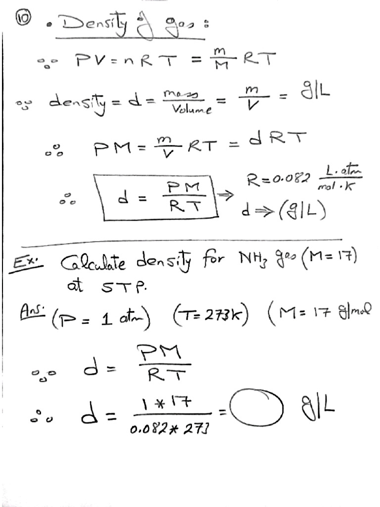 013 - Gas 3 Density of Gases | PDF