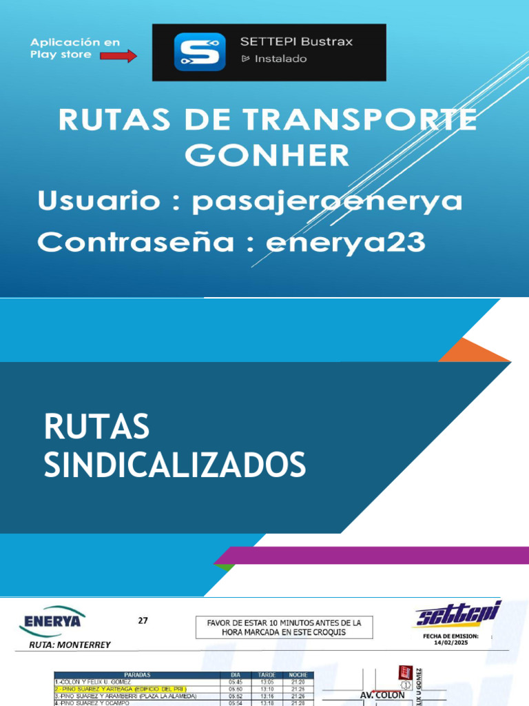 Rutas de Transporte Gonher | PDF