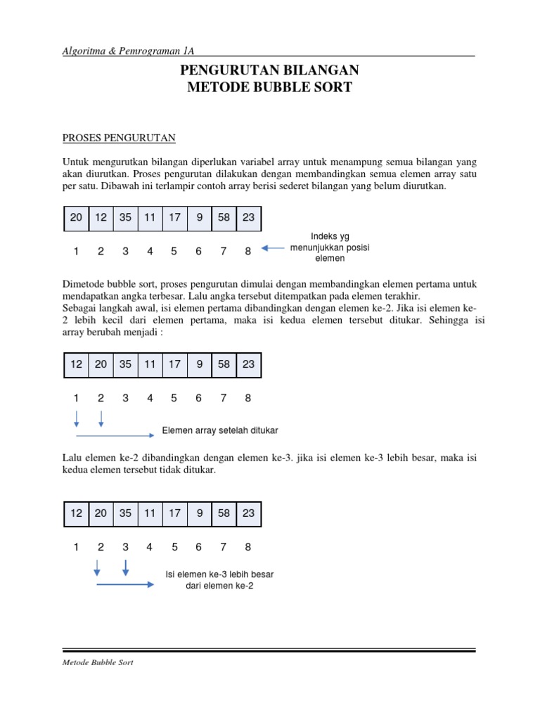 Metode Bubble Sort | PDF